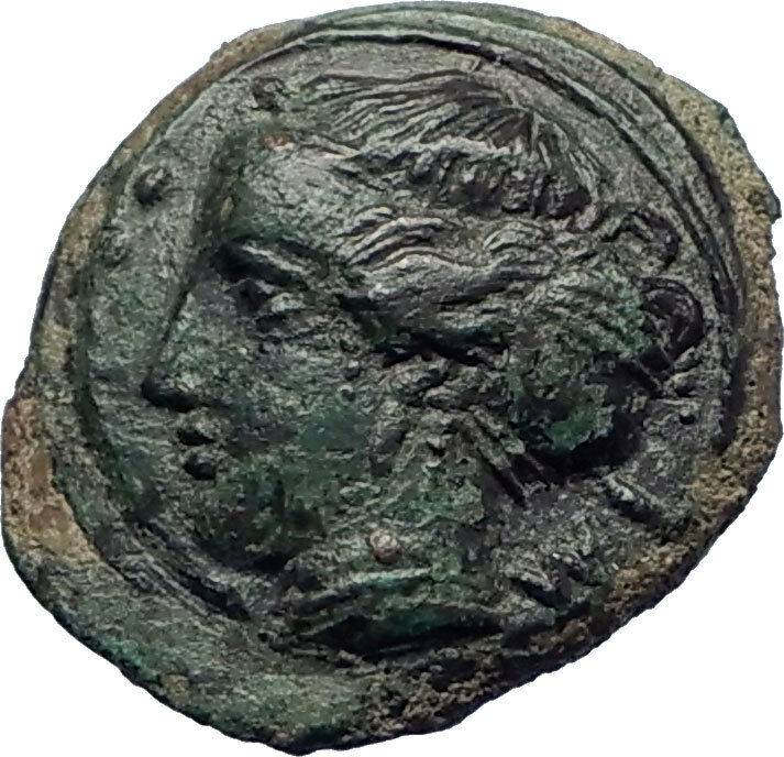 HIMERA in SICILY 415BC NYMPH & Success Wreath Genuine Ancient Greek Coin i73986