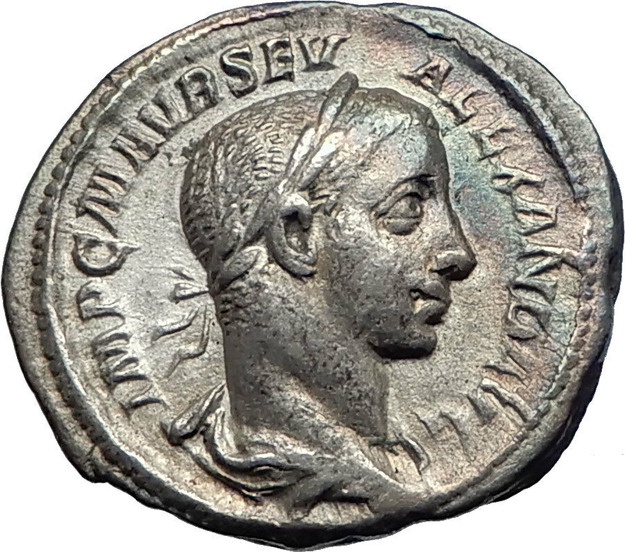 SEVERUS ALEXANDER 222AD Silver Ancient Roman Coin Equality Aequitas i74155