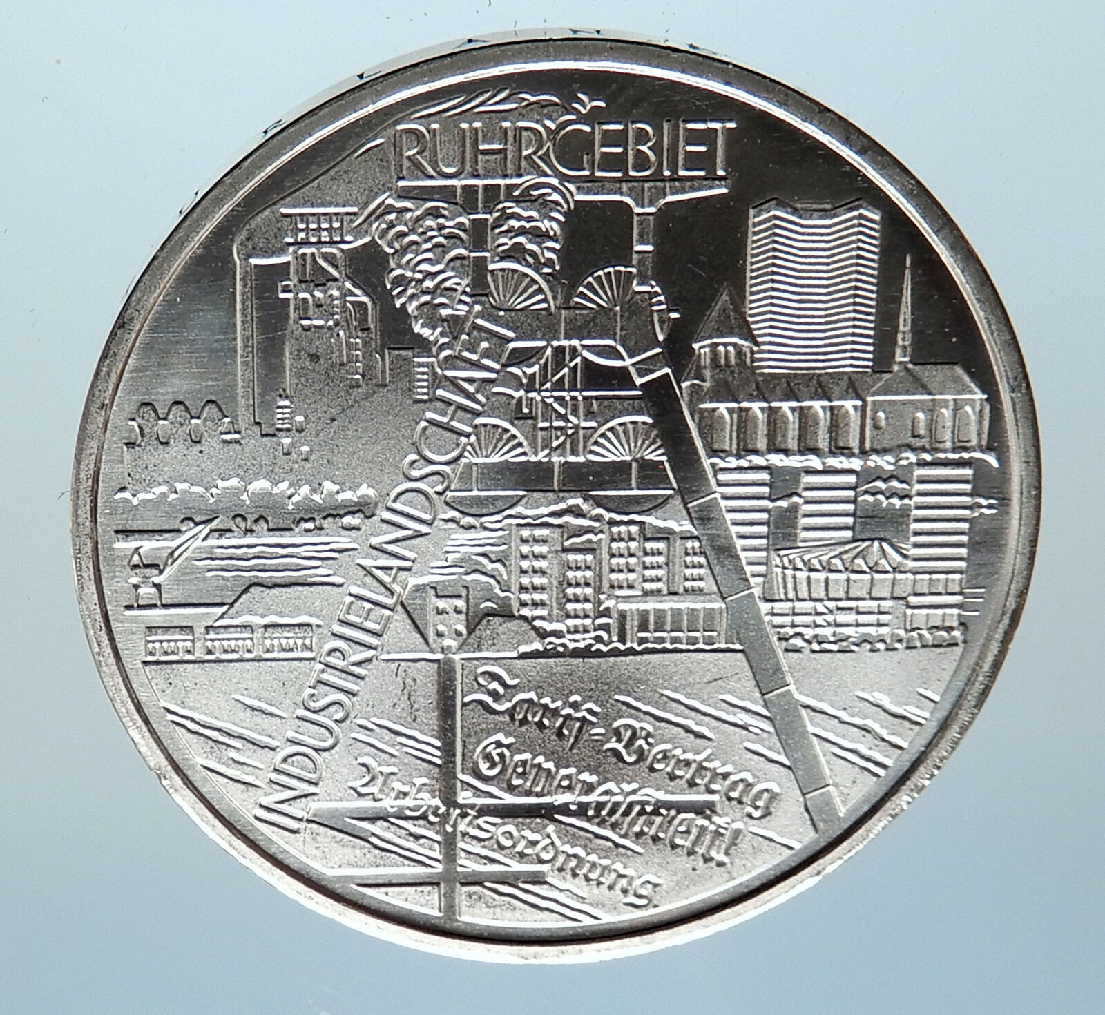 2003 GERMANY Ruhr City Views Antique Genuine Silver German 10 Euro Coin i74958