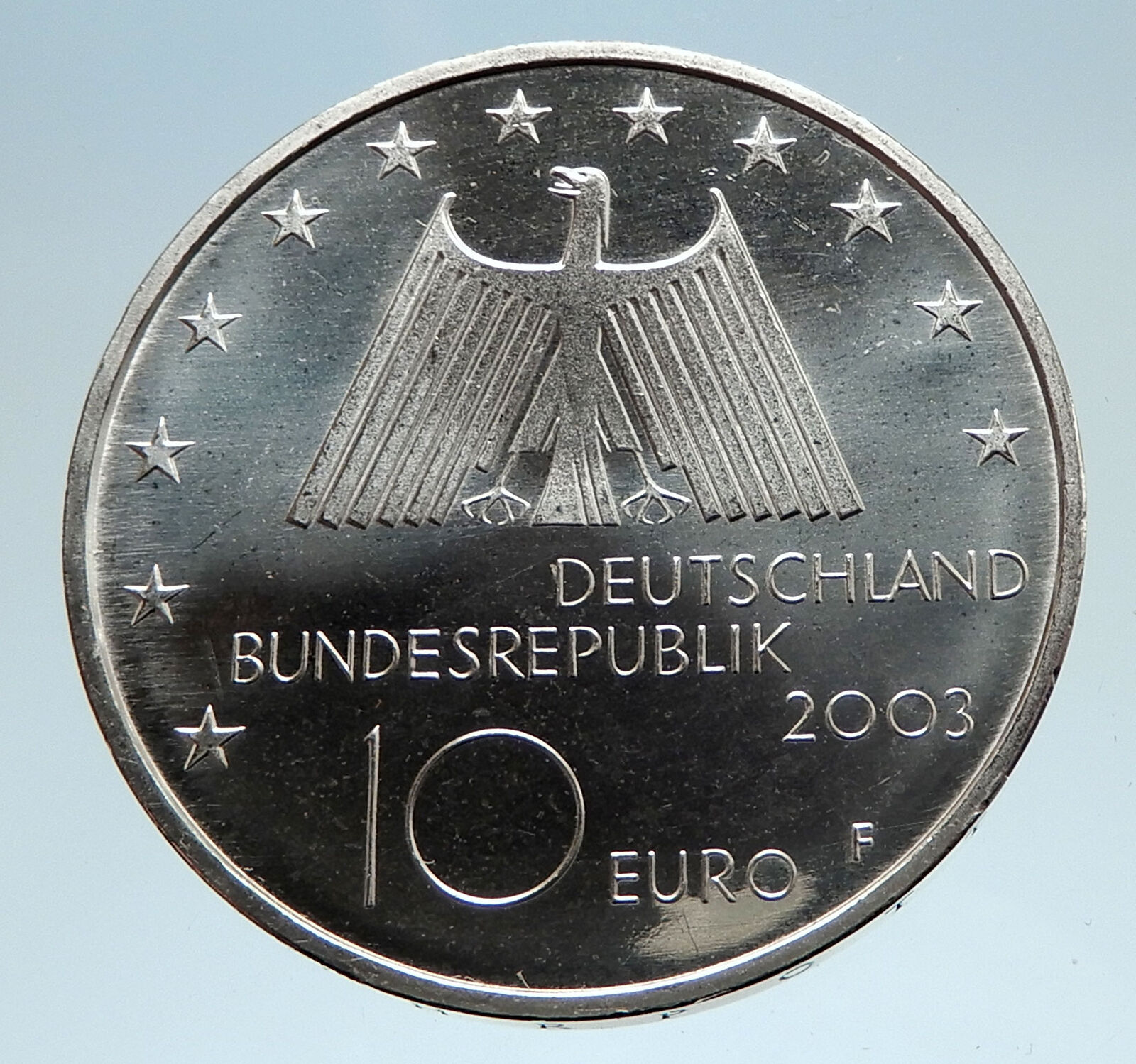 2003 GERMANY Ruhr City Views Antique Genuine Silver German 10 Euro Coin i74958