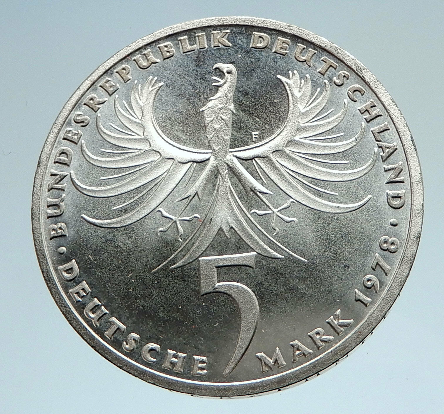 1978 GERMANY Balthasar Neumann CHURCH Vierzehnheiligen Silver 5 Mark Coin i74986