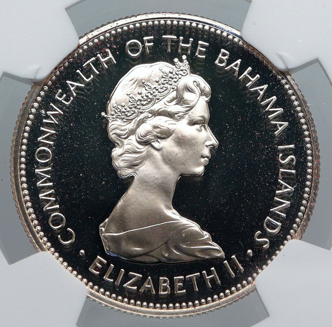 1972 BAHAMAS UK Queen Elizabeth II Marlin Proof Silver Coin 50Ct Coin NGC i89244