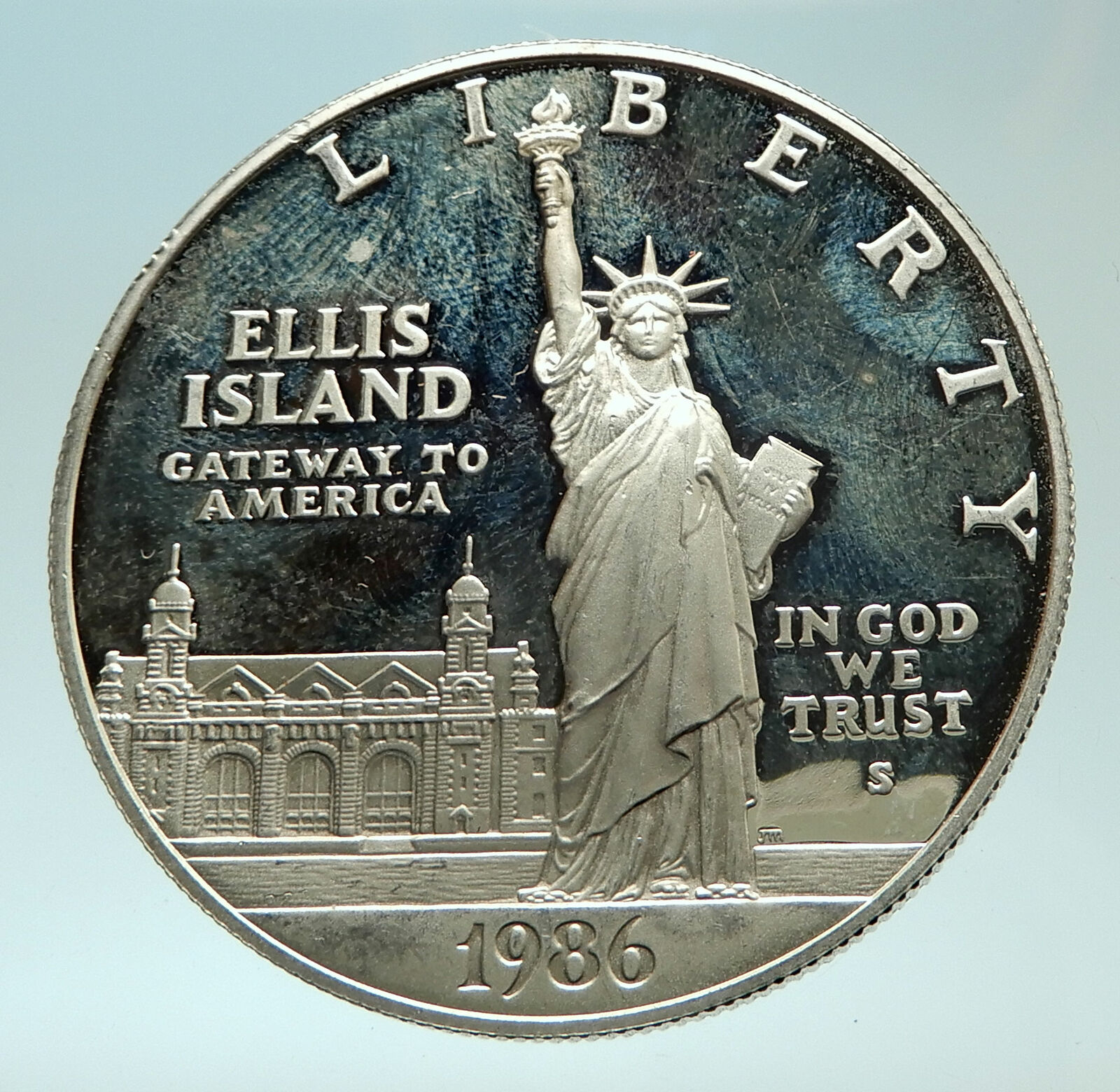 1986 UNITED STATES Statue of Liberty Genuine Silver Dollar Coin i75934