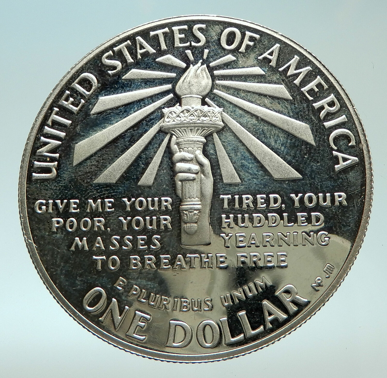 1986 UNITED STATES Statue of Liberty Genuine Silver Dollar Coin i75934