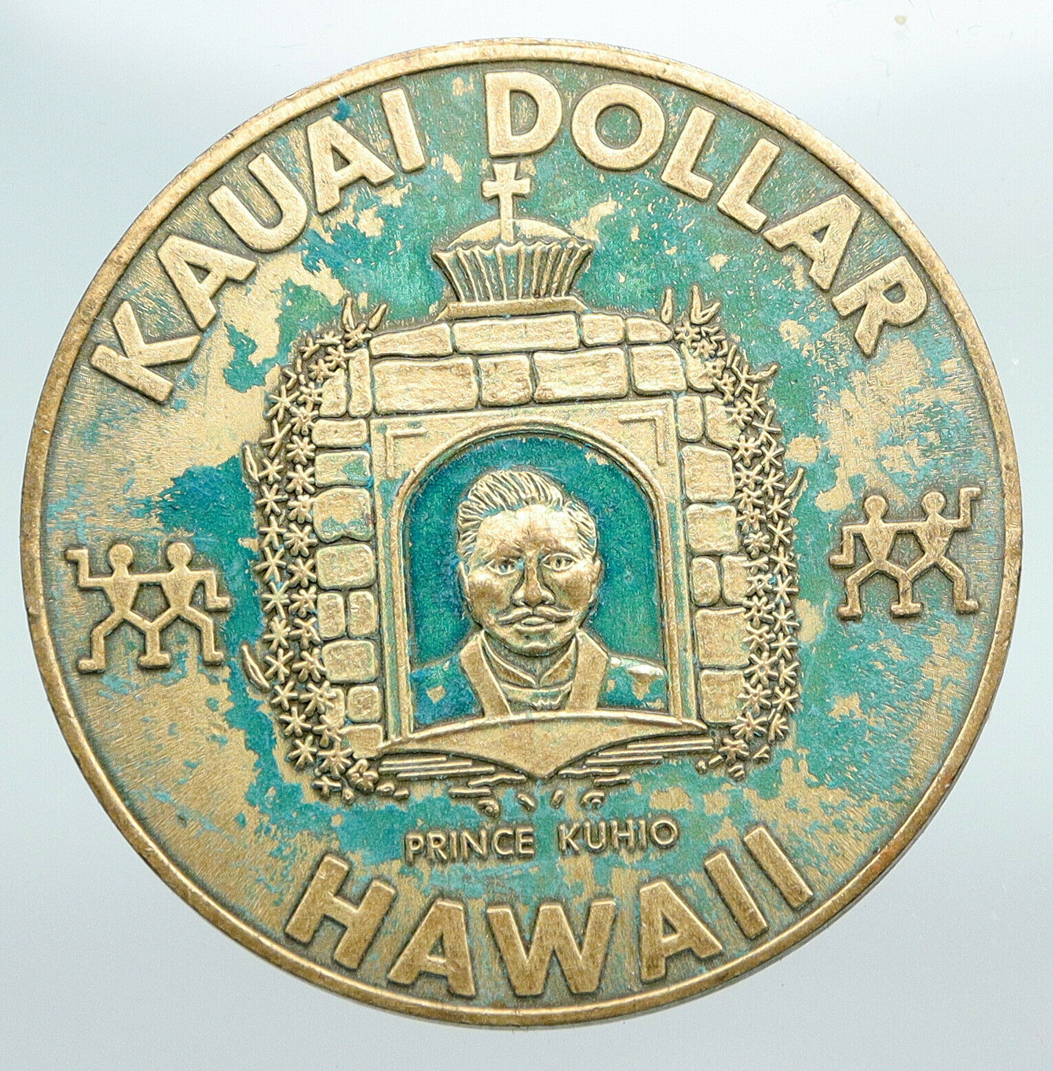 1973 UNITED STATES KAUAI Hawaii SLEEPING GIANT Prince Kuhio Medal Dollar i90769