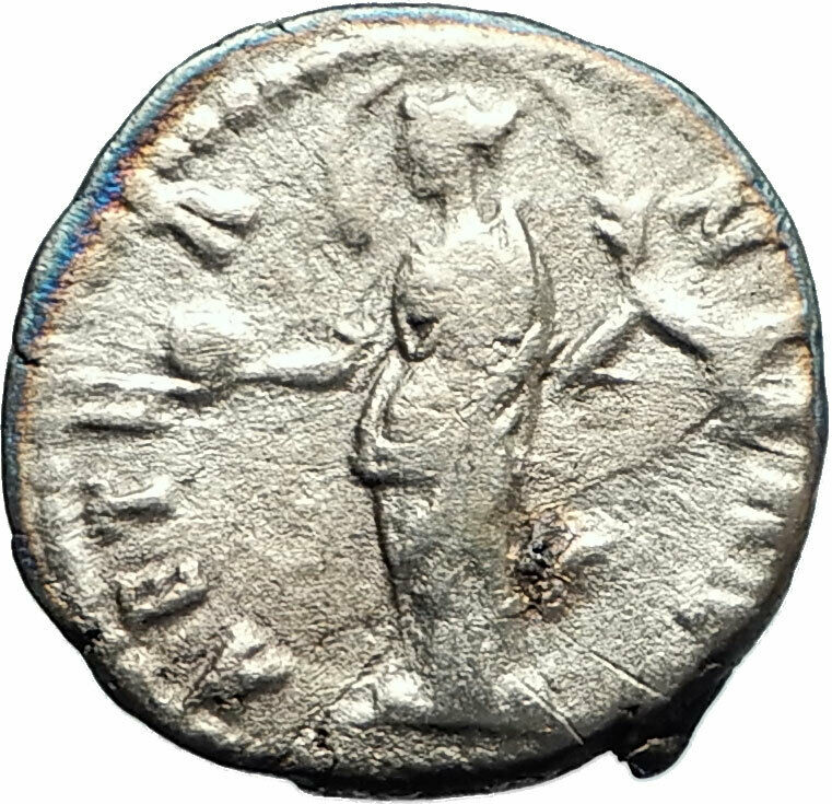 FAUSTINA I 148AD Rome Ancient Silver Roman Coin Aeternitas Ouroboros i76218