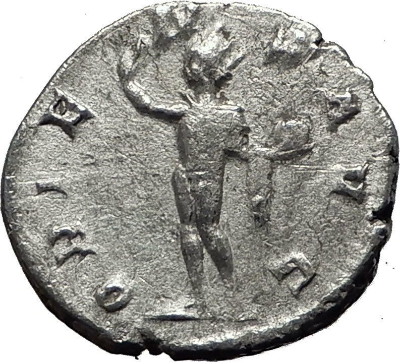 GORDIAN III 243AD Silver Authentic Genuine Ancient Roman Coin SOL SUN i59498