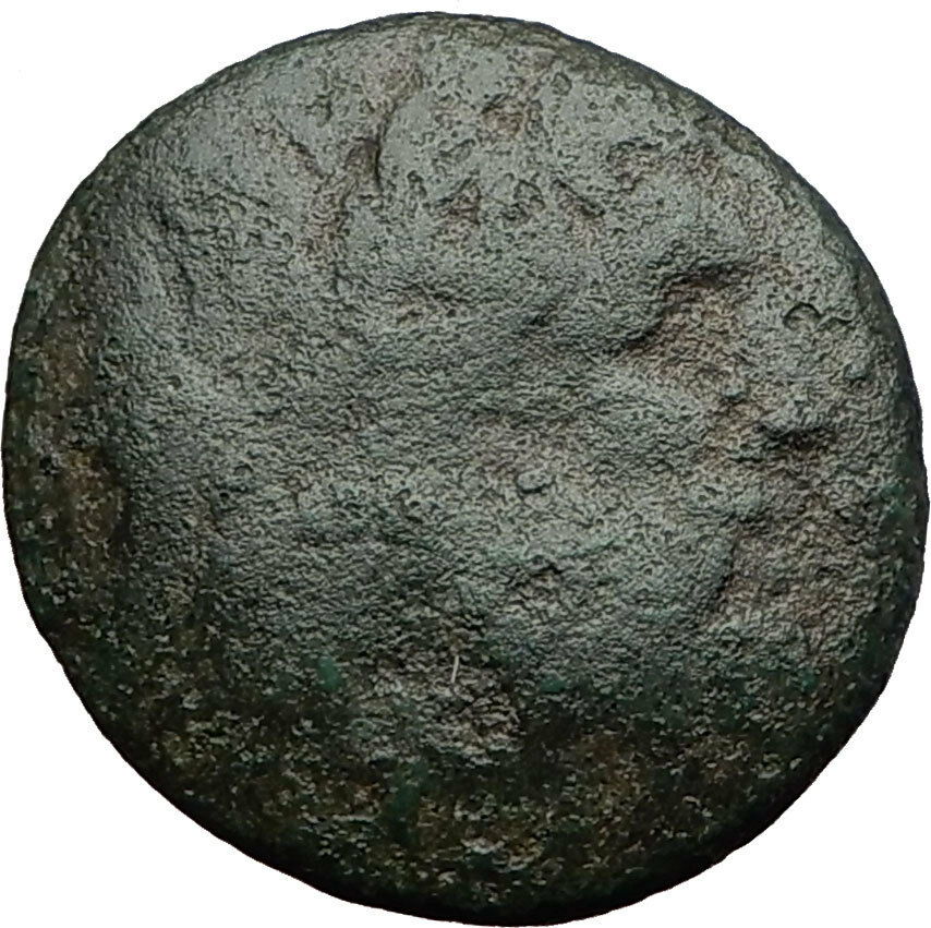 Oiniadai in Akarnania 219BC Zeus Man-Headed River Bull Ancient Greek Coin i60644