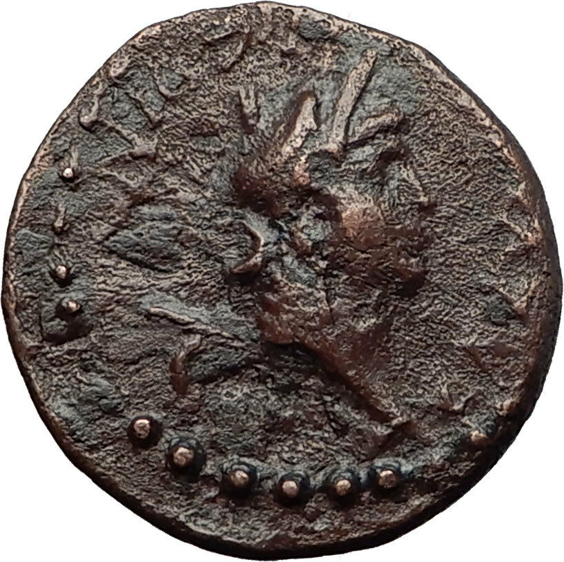 NERO 54AD Iconium in Lycaonia Perseus Medusa Slayer Ancient Roman Coin i60717