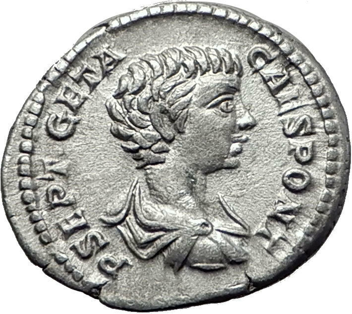 GETA 199AD Rome Silver Authentic Ancient Roman Coin Nobilitas Palladium i61488