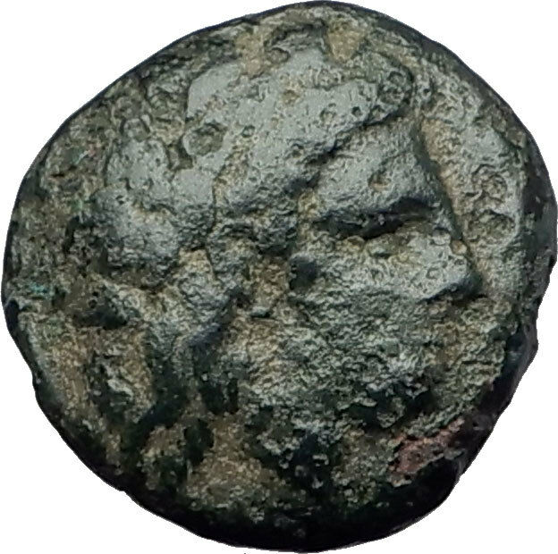 MENDE in MACEDONIA 405BC Authentic Ancient Greek Coin DIONYSUS KANTHAROS i61320