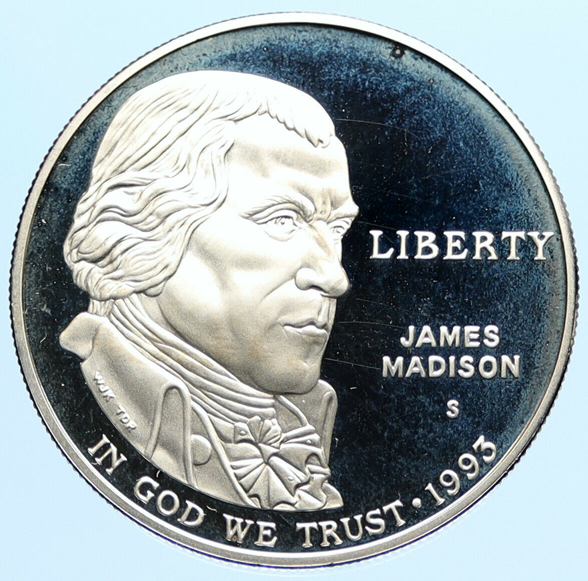 1993 USA United States JAMES MADISON Montpelier Proof Silver Dollar Coin i97042