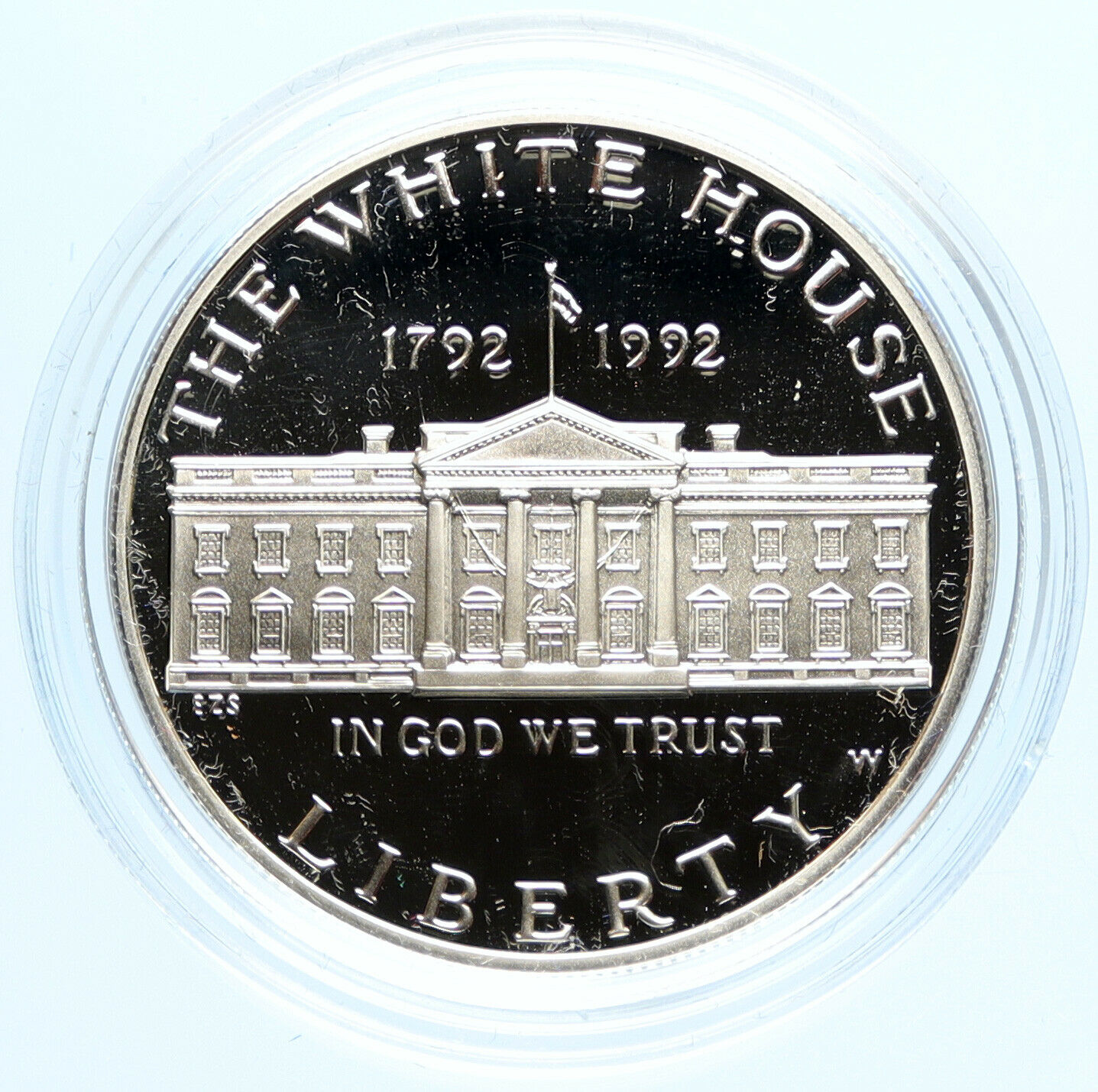 1992 W UNITED STATES USA White House Bicentenary Proof Silver Dollar Coin i97052