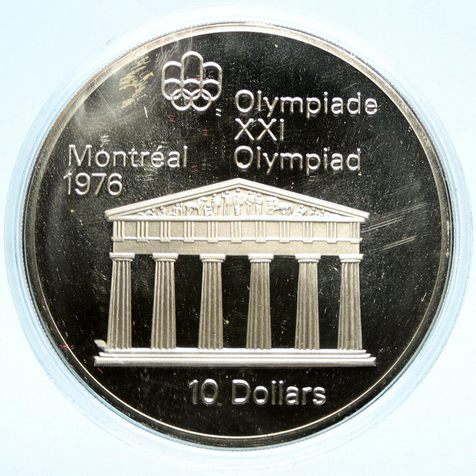 1974 CANADA Queen Elizabeth II Olympics Montreal Proof Silver $10 Coin i98957