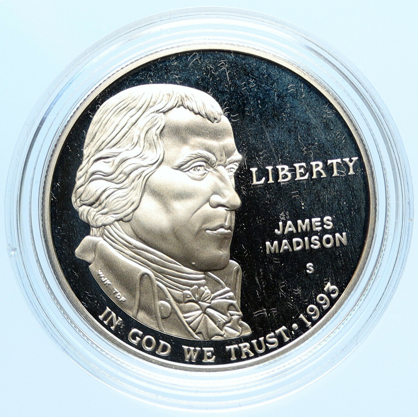 1993 USA United States JAMES MADISON Montpelier Proof Silver Dollar Coin i97044