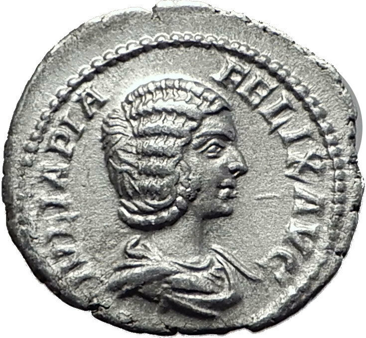 JULIA DOMNA 211AD Authentic Ancient Genuine Silver Roman Coin Pudicitia i61517