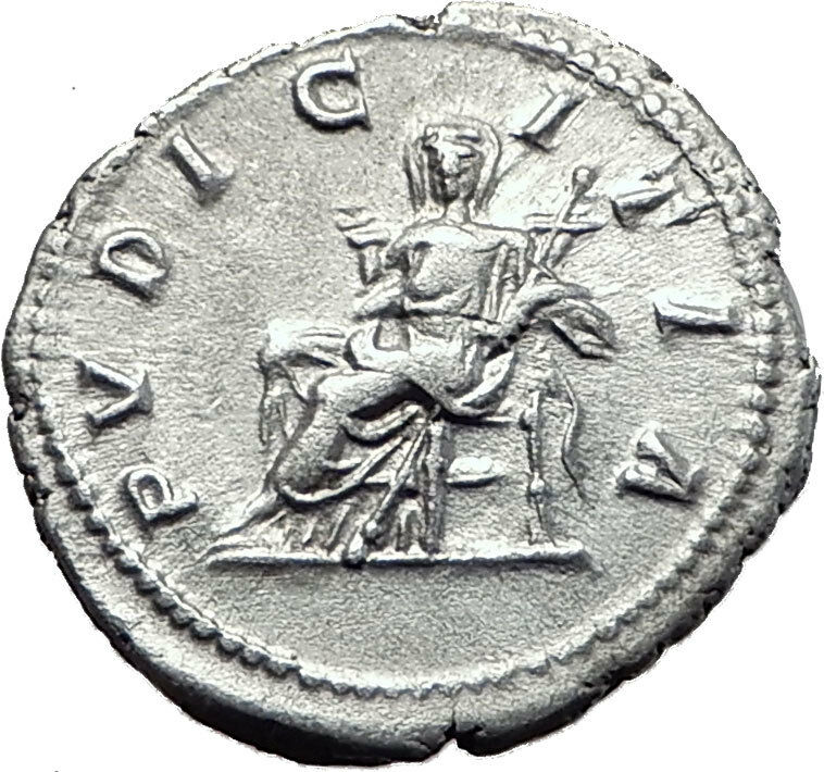 JULIA DOMNA 211AD Authentic Ancient Genuine Silver Roman Coin Pudicitia i61517