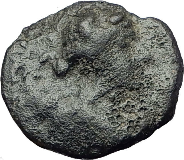 AMPHIPOLIS in MACEDONIA 1stCenBC RARE R1 Ancient Greek Coin ARTEMIS BULL i62271