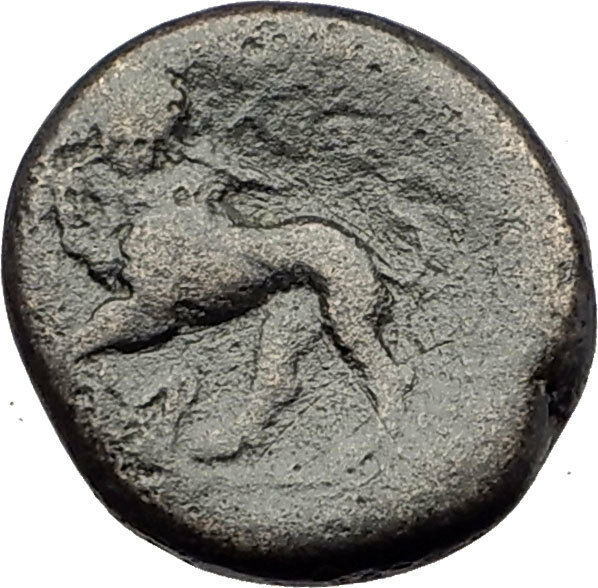 SARDES in LYDIA 133BC Authentic Ancient Greek Coin DIONYSUS and PANTHER i62313