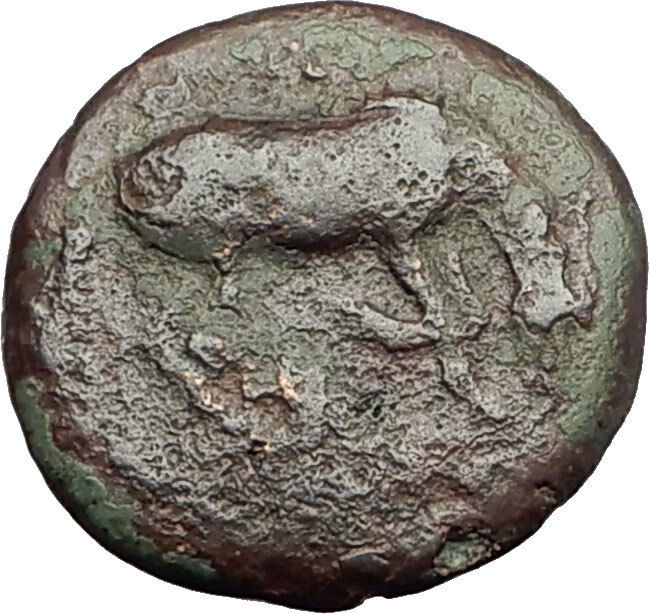 LARISSA Thessaly Genuine 360BC Authentic Ancient Greek Coin NYMPH & HORSE i62559