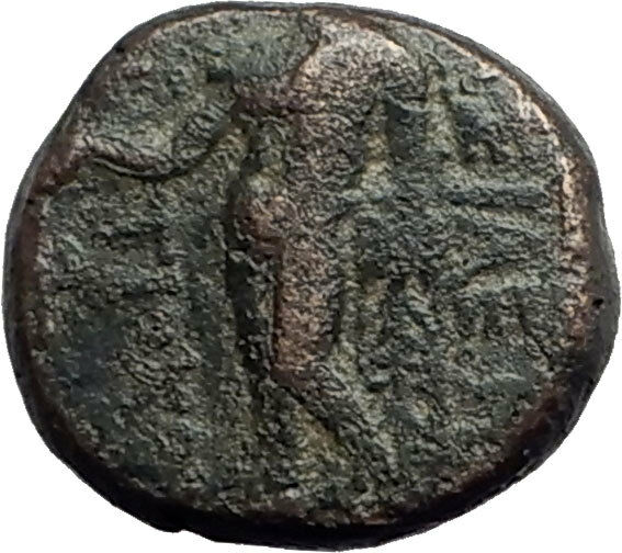 ANTIOCHOS III Megas 222BC RARE R1 Ancient Greek SELEUKID King Coin APOLLO i62652