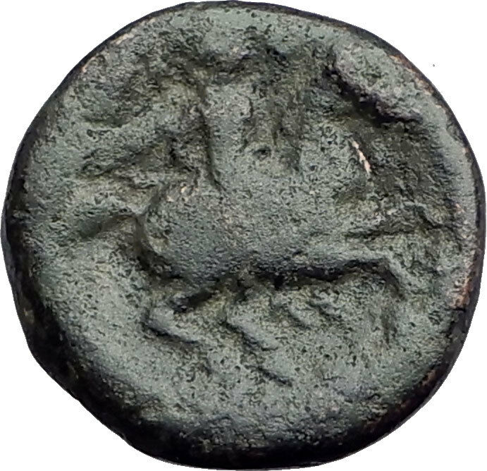 KRANNON in THESSALY 350BC Authentic Ancient Greek Coin POSEIDON HORSEMAN i62706