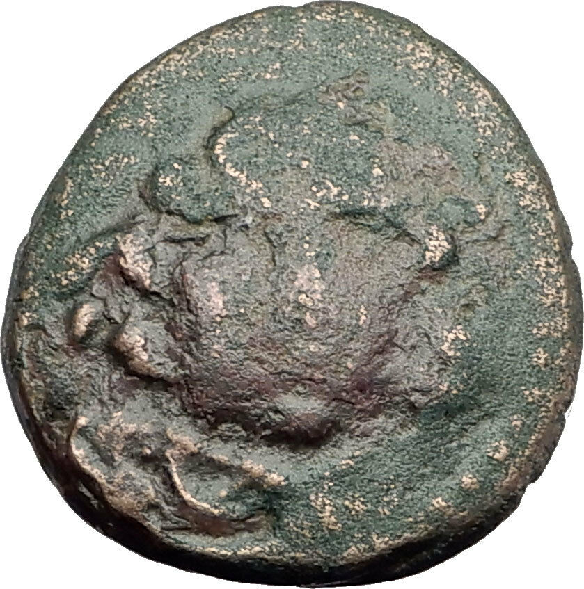 AMPHIPOLIS in MACEDONIA 100BC Rare Ancient Greek Coin GORGONEION & ATHENA i62661