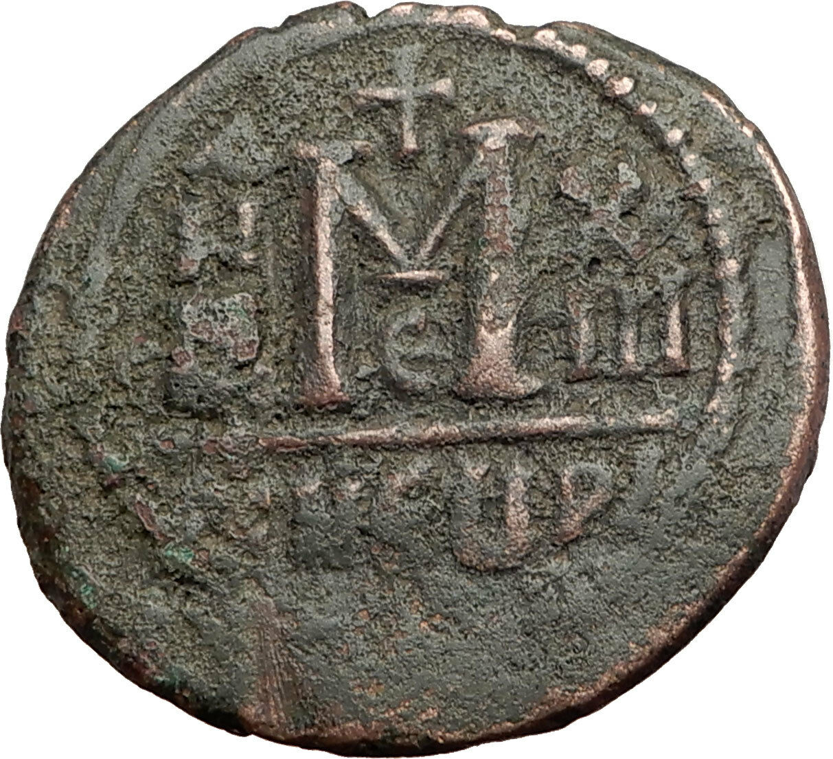 MAURICE TIBERIUS 582AD Antioch Follis Authentic Ancient Byzantine Coin i62566