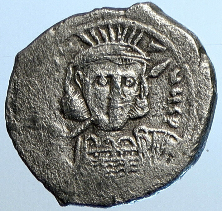 CONSTANTINE IV with HERACLIUS & TIBERIUS Ancient Silver Byzantine Coin i110203