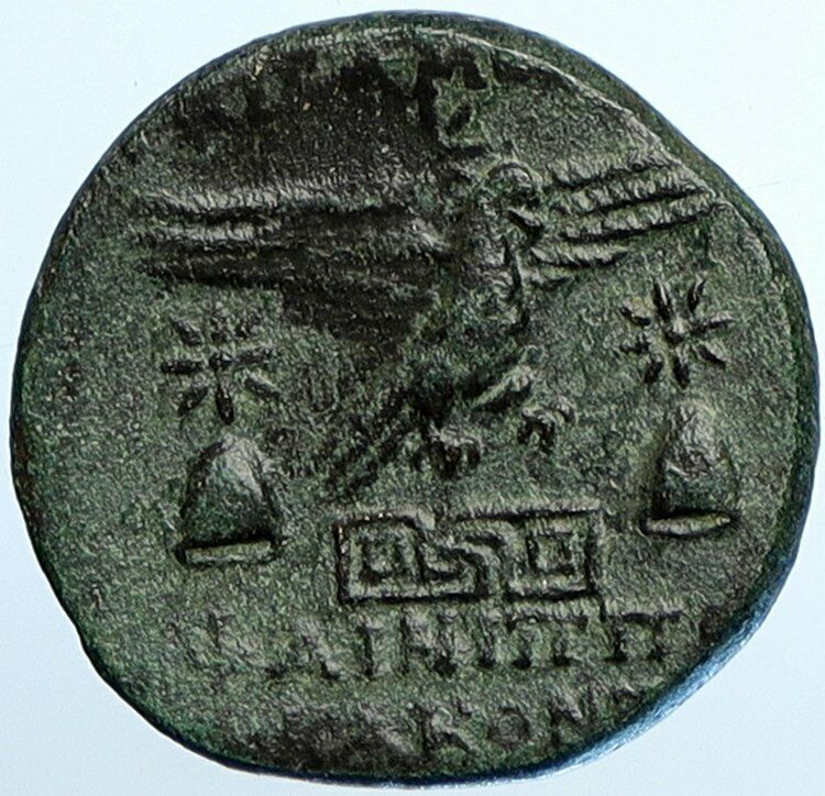 APAMEIA PHRYGIA Athena Gemini Caps DIOSCURI Eagle Ancient OLD Greek Coin i110208