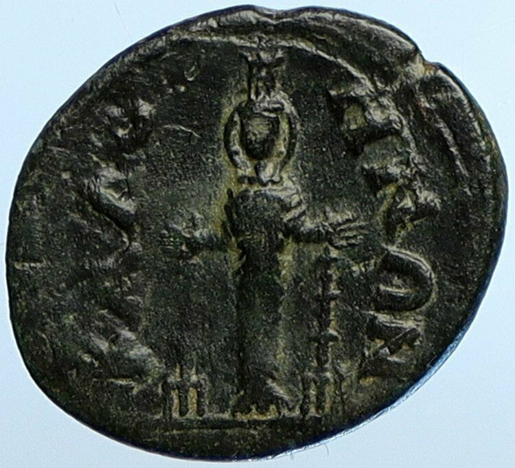 DOMITIA wife of DOMITIAN 81AD Cadi in Phrygia ARTEMIS STATUE Roman Coin i110191