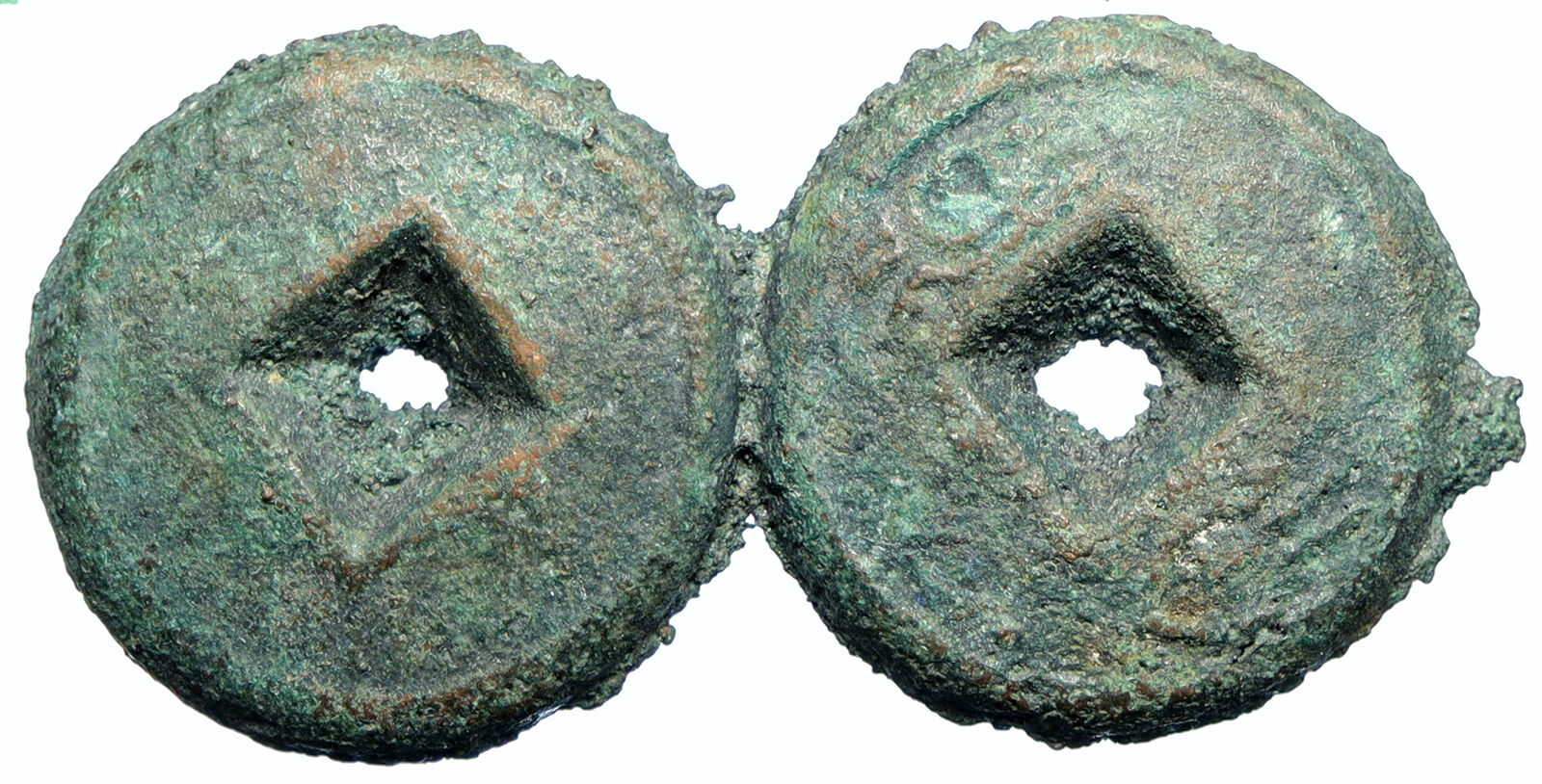 c.9AD CHINA Xin Dynasty EMPEROR WANG MANG Huo Quan DOUBLE 2 Cash Coins i105467