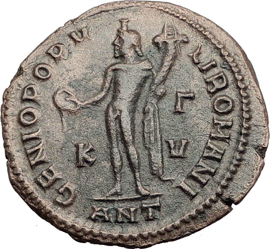 MAXIMIAN 300AD Big Follis Authentic Genuine Ancient Roman Coin Genius i63203