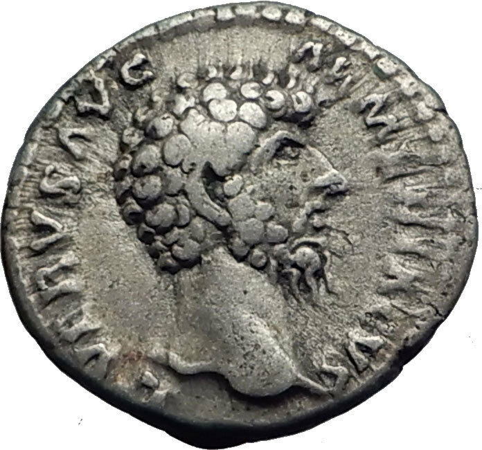 LUCIUS VERUS 163AD Rome Authentic Ancient Silver Roman Coin MARS War God i63329