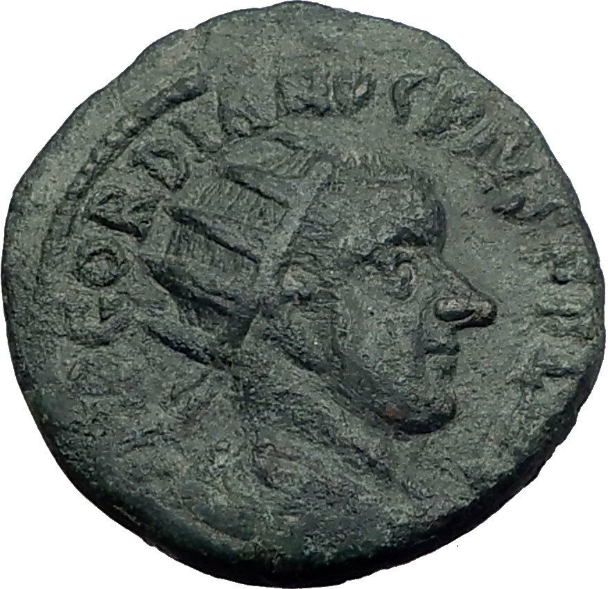 GORDIAN III Deultum Thrace Authentic Ancient Roman Coin TYCHE in TEMPLE i63464