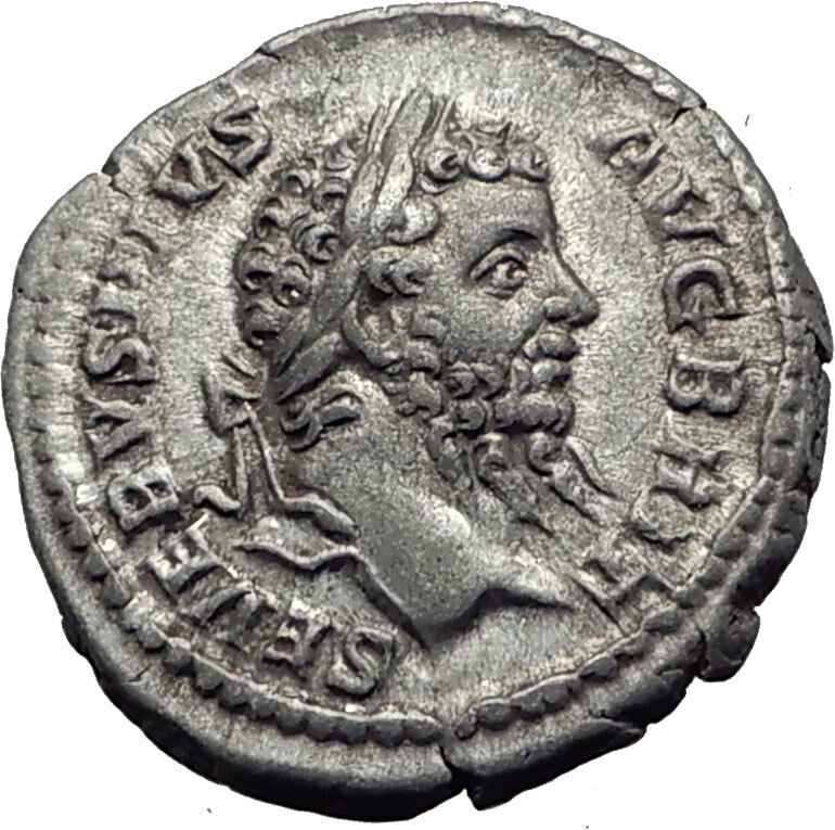 SEPTIMIUS SEVERUS 210AD Rome Authentic Ancient Silver Roman Coin SALUS i63916