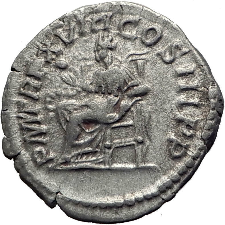 SEPTIMIUS SEVERUS 210AD Rome Authentic Ancient Silver Roman Coin SALUS i63916