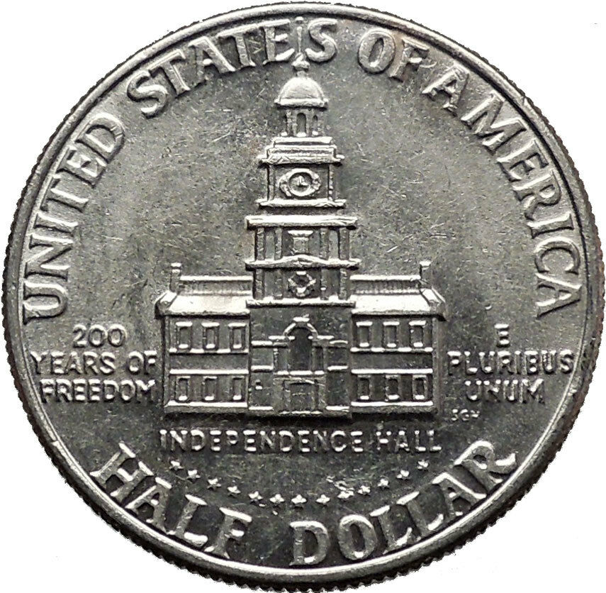 1976 President John F. Kennedy BICENTENNIAL Half Dollar Independence Hall i44881