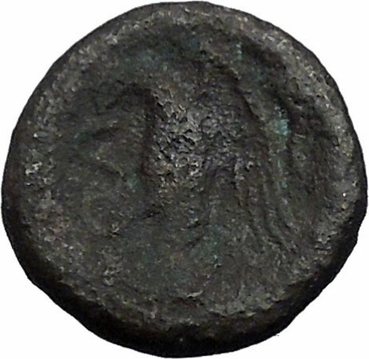 CHALKIS in EUBOEA 338BC Hera Eagle RARE Authentic Ancient Greek Coin i48806