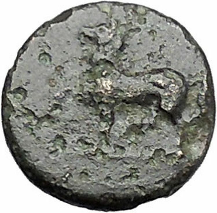 MYLASA in CARIA 210BC Horse Trident Authentic Original Ancient Greek Coin i47475