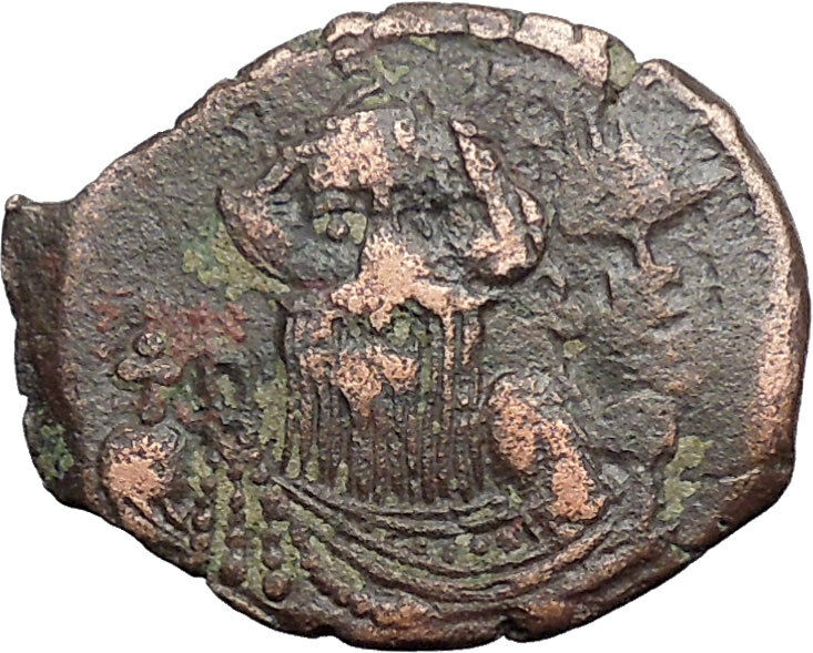 CONSTANS II 641AD Follis Syracuse Sicily Ancient Medieval Byzantine Coin i48811