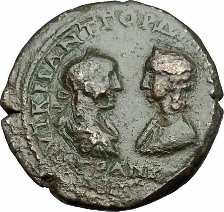 GORDIAN III & TRANQUILLINA 238AD Marcianopolis Tyche Ancient Roman Coin i50882