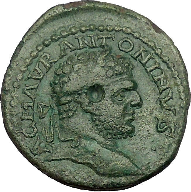 CARACALLA 198AD Stobi Macedonia Nike Victory Authentic Ancient Roman Coin i51586