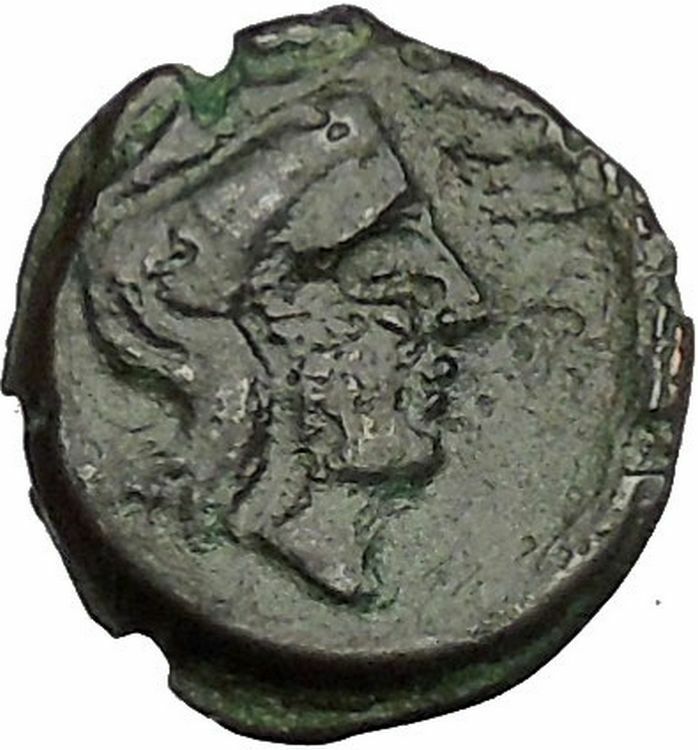 Thermai Himeraiai Sicily 407BC RARE R1 Ancient Greek Coin Hera Hercules i51587