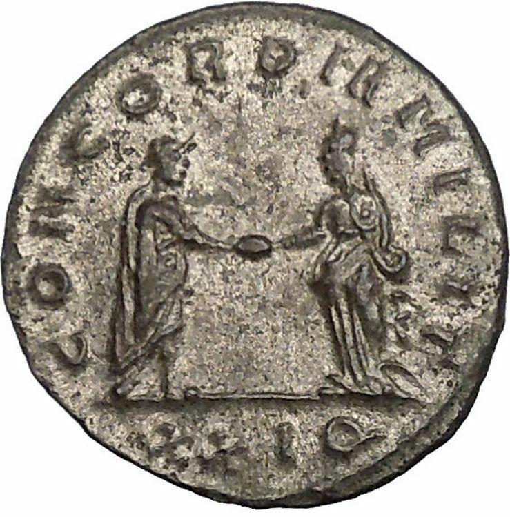 PROBUS shaking hands with Concordia 280AD Authentic Ancient Roman Coin i52099