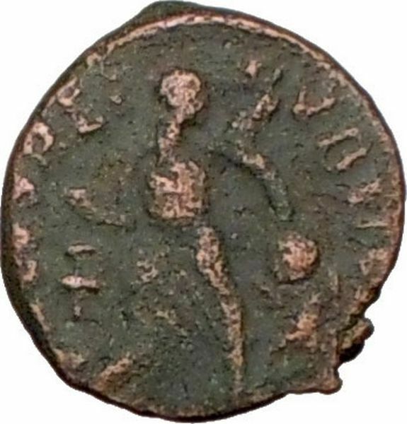 ARCADIUS 383AD Ancient Roman Coin VICTORY Nike Chi-Rho Christ Monogram i25706