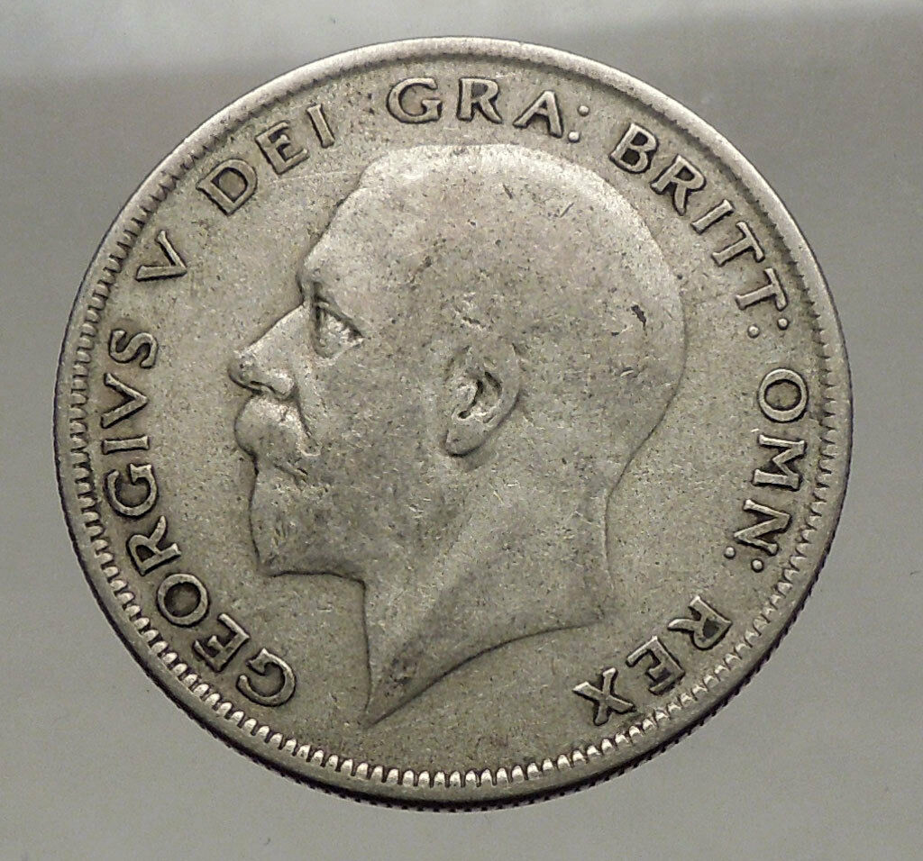 1929 United Kingdom of Great Britain GEORGE V Half Crown Silver Coin i56647