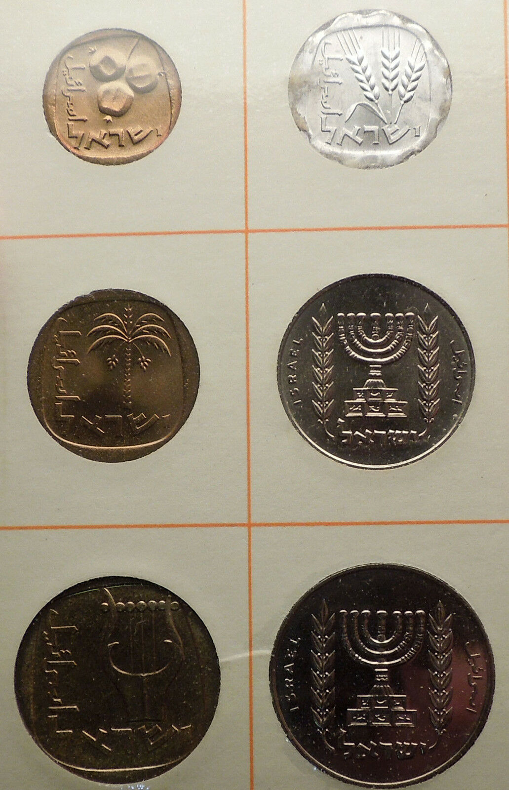 1966 ISRAEL Proof-Like Issues Tel Aviv Mint 6 COINs Set Collection NICE! i56992