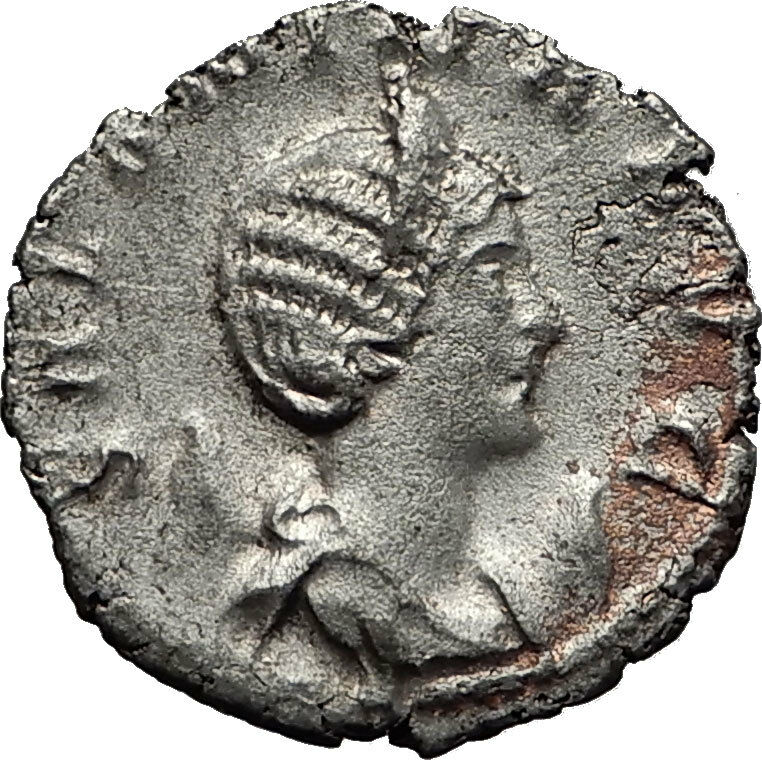 SALONINA 258AD Cologne SEGETIA TEMPLE Authentic Ancient Silver Roman Coin i58535