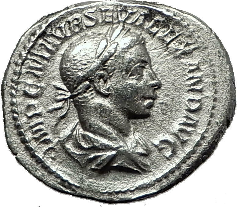 SEVERUS ALEXANDER 222AD Silver Genuine Ancient Roman Coin Jupiter Zeus i59212